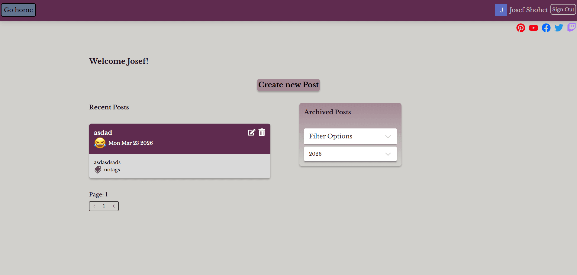 Amblog demo picture.